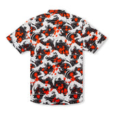 Chemise à manches courtes avec col camp et imprimé Match